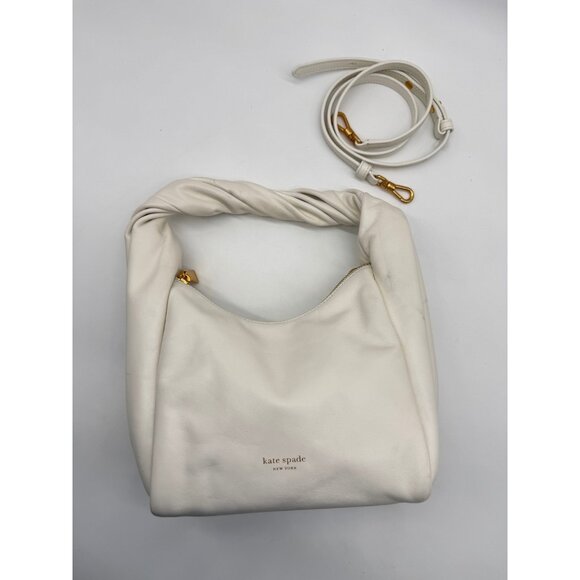 KATE SPADE NY Twirl top handle leather small crossbody bag - White - Picture 12 of 14